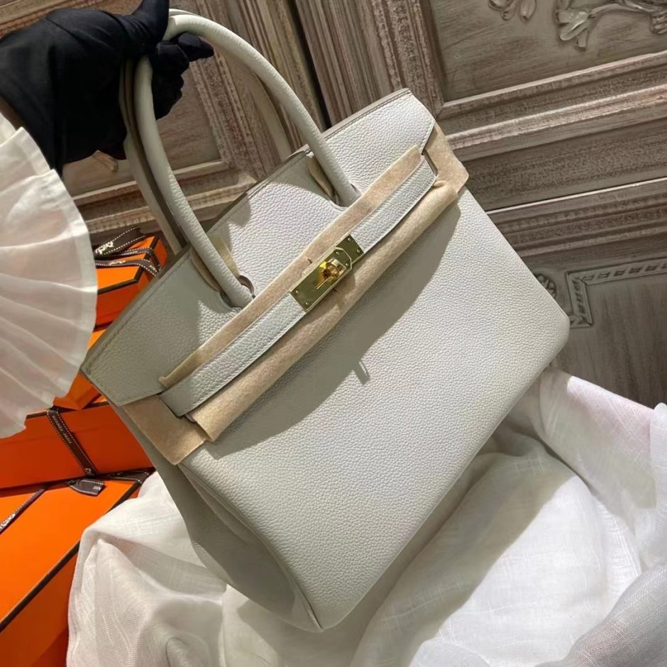 Saudi Arabia Riyadh Hermes Birkin Cm Togo L Beton Gold Hardware